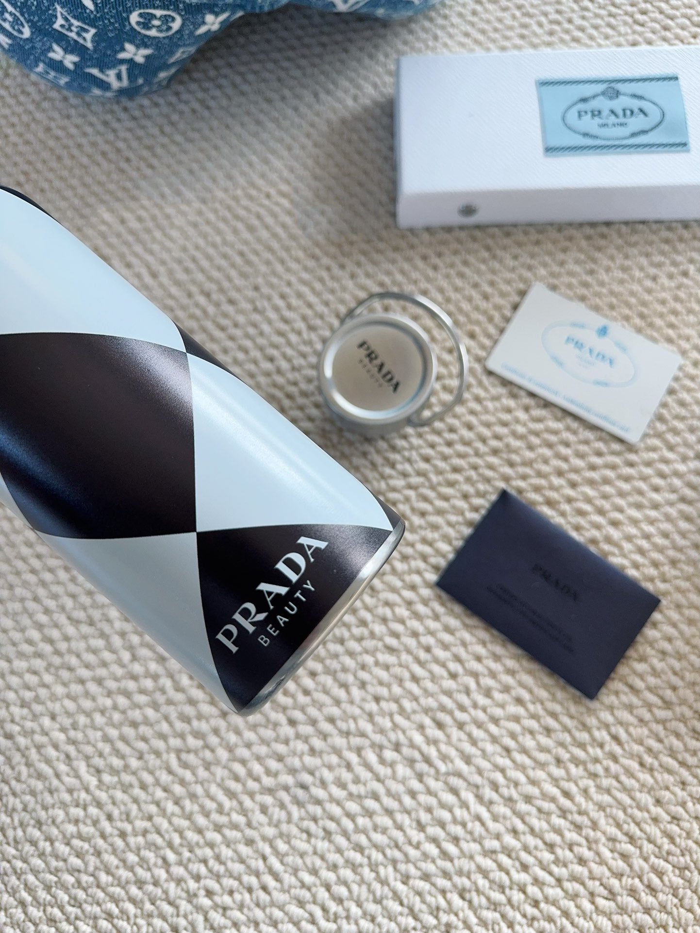 PRADA CHECKERED STAINLESS STEEL BOTTLE