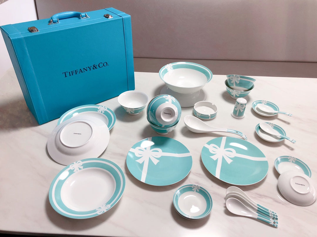 CUSTOM TIFFANY DINING TABLEWARE SET