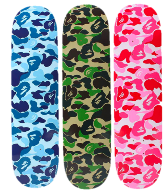 BAPE CAMO SKATEBOARD DECKS - THE PENTHOUSE THEORY BAPE