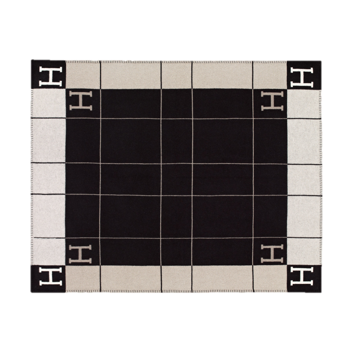 HERMES WOOL STRIPE THROW BLANKET