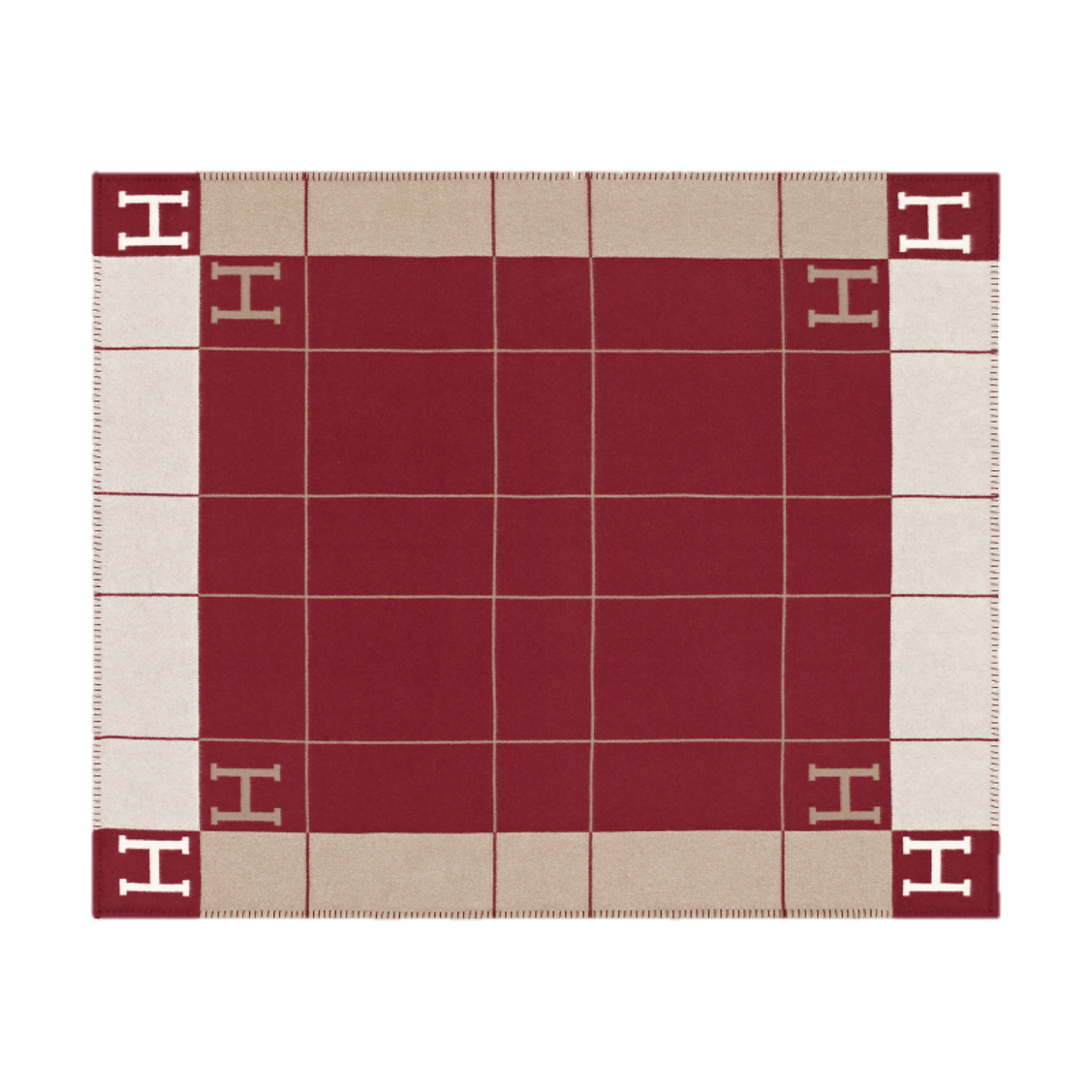 HERMES WOOL STRIPE THROW BLANKET