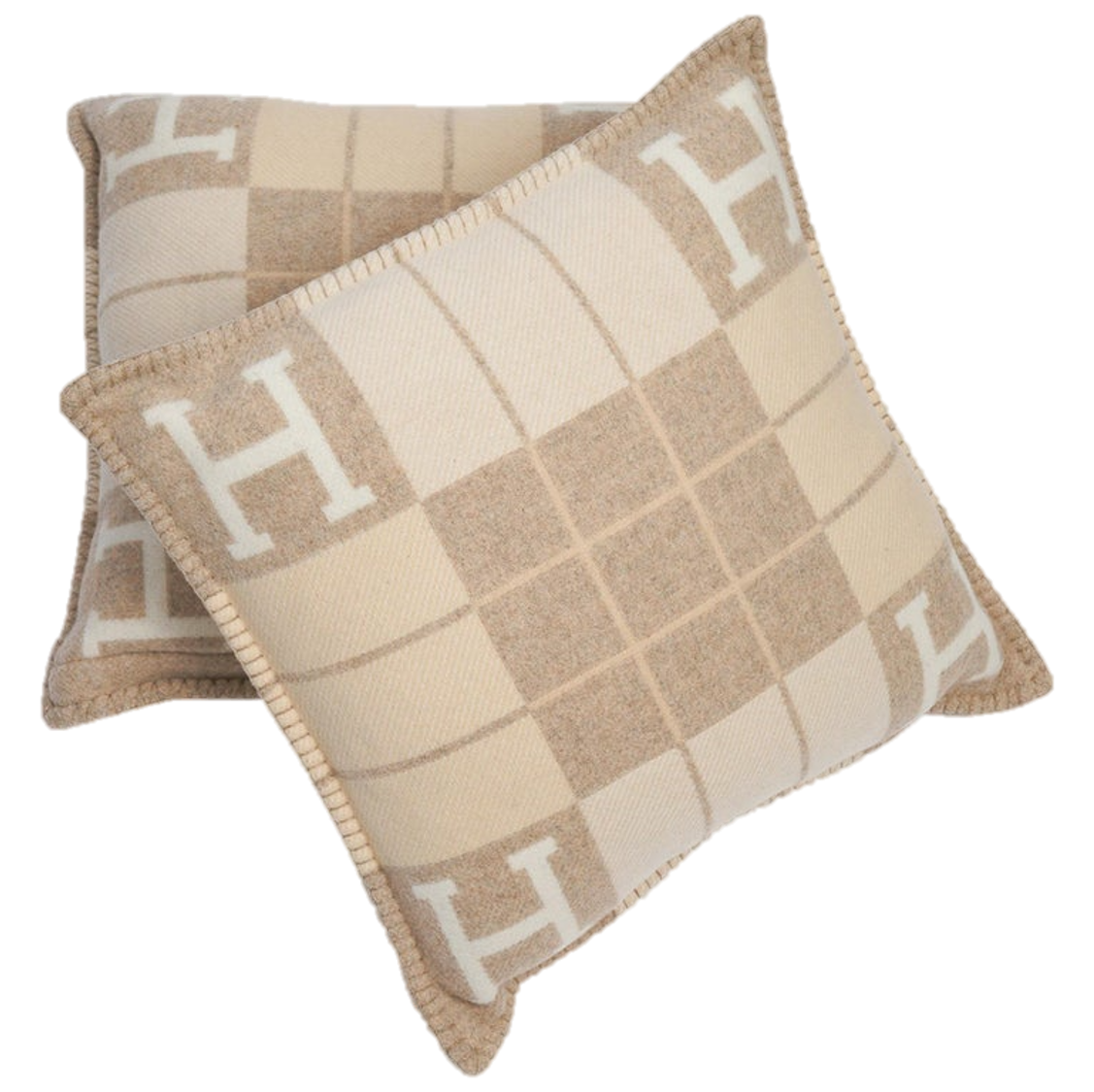 HERMES WOOL STRIPE THROW PILLOW