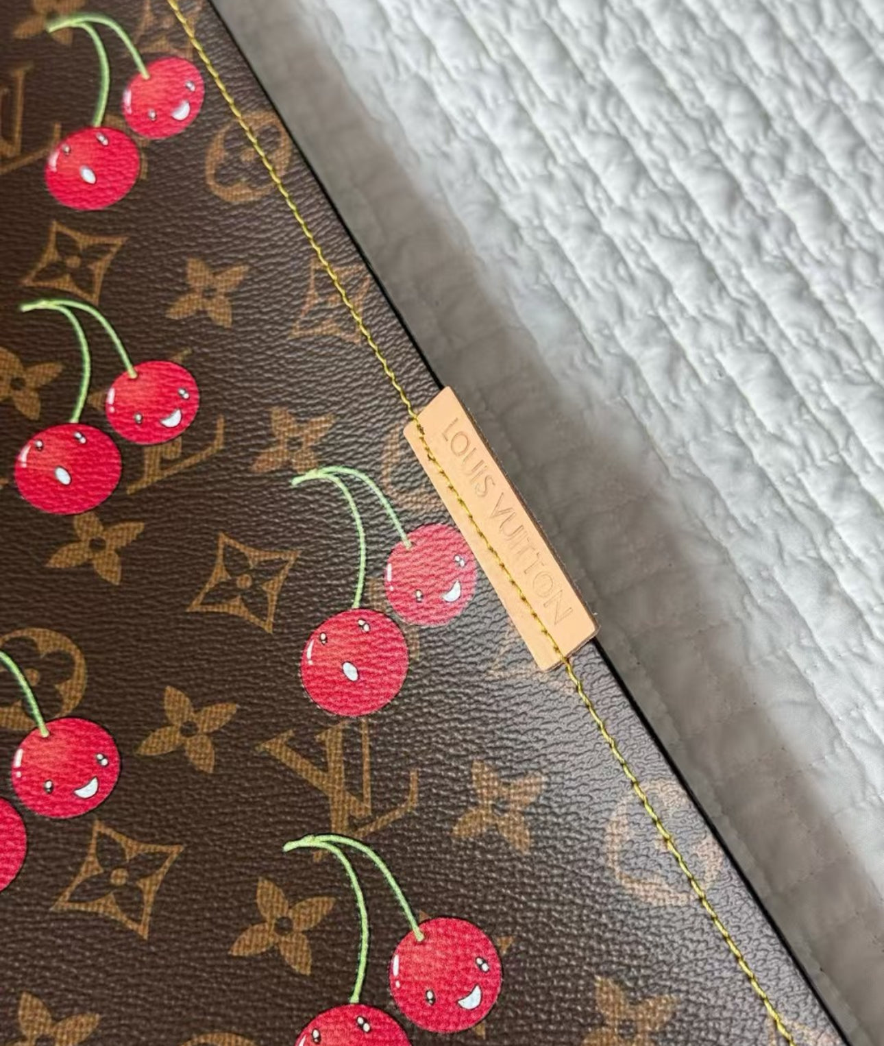 LV CHERRY EATING PLACEMAT (BROWN)