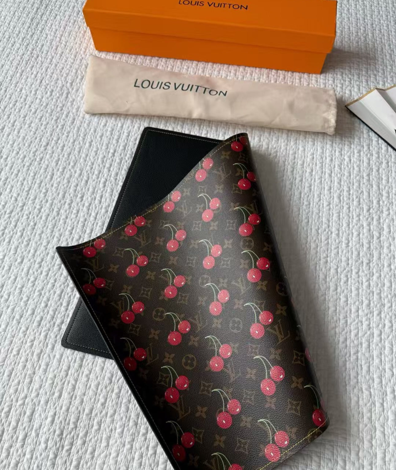 LV CHERRY EATING PLACEMAT (BROWN)