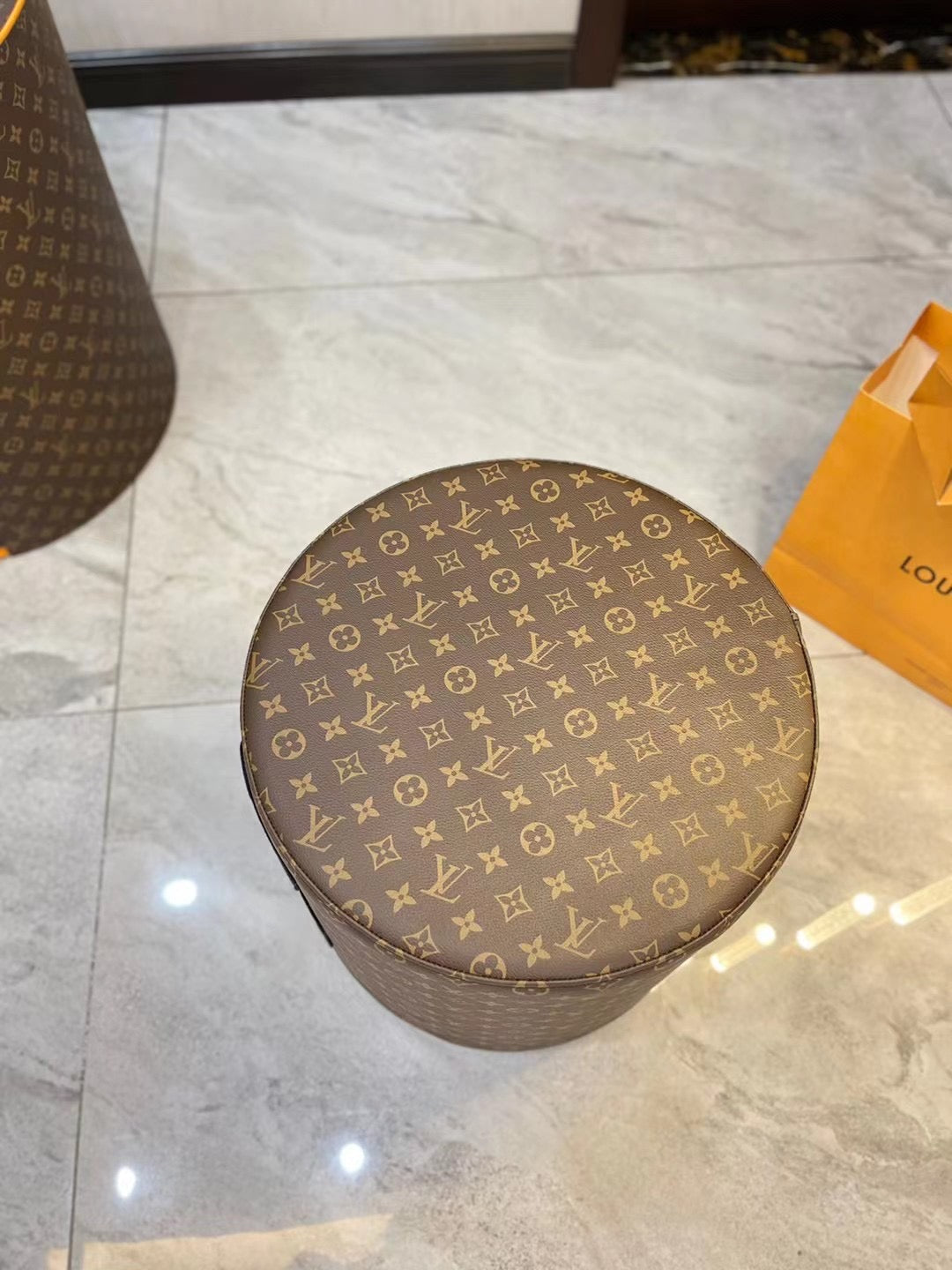 CUSTOM LV NIGO OTTOMAN STOOL