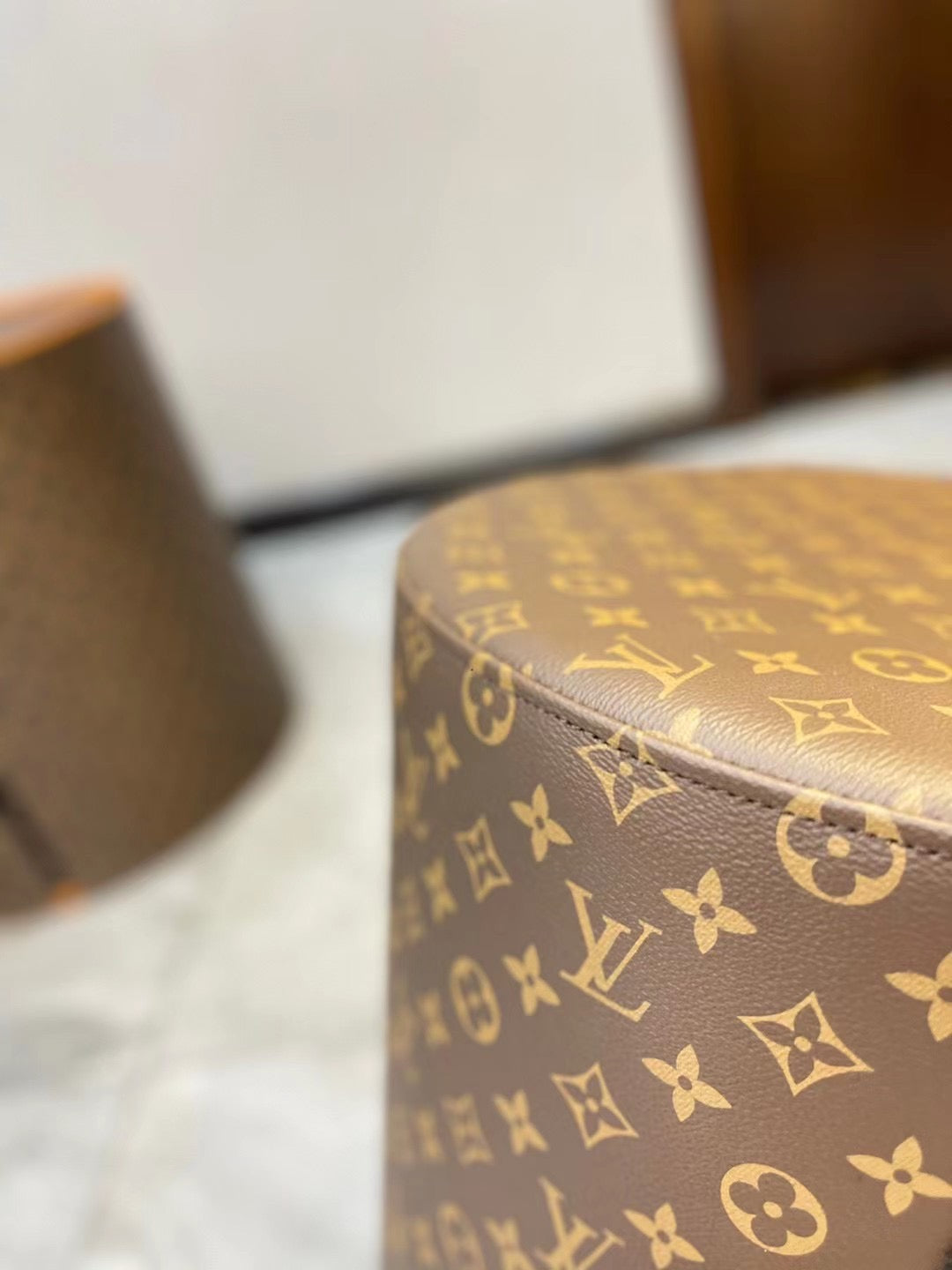 CUSTOM LV NIGO OTTOMAN STOOL