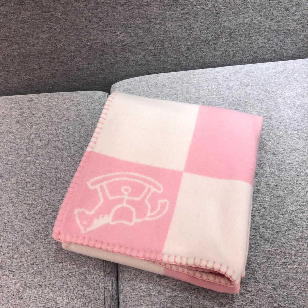HERMES WOOL ADADA AVALON BABY THROW BLANKET