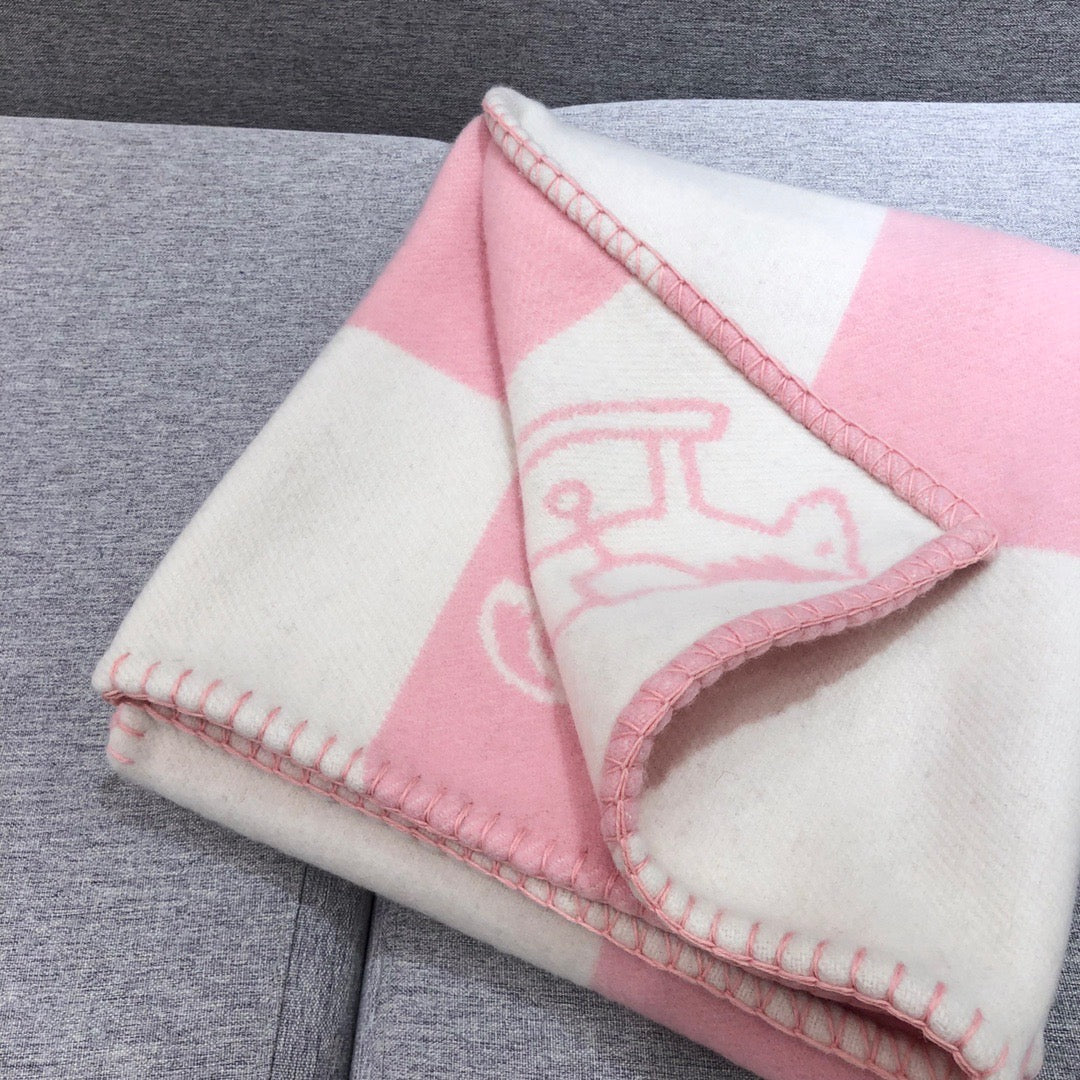 HERMES WOOL ADADA AVALON BABY THROW BLANKET