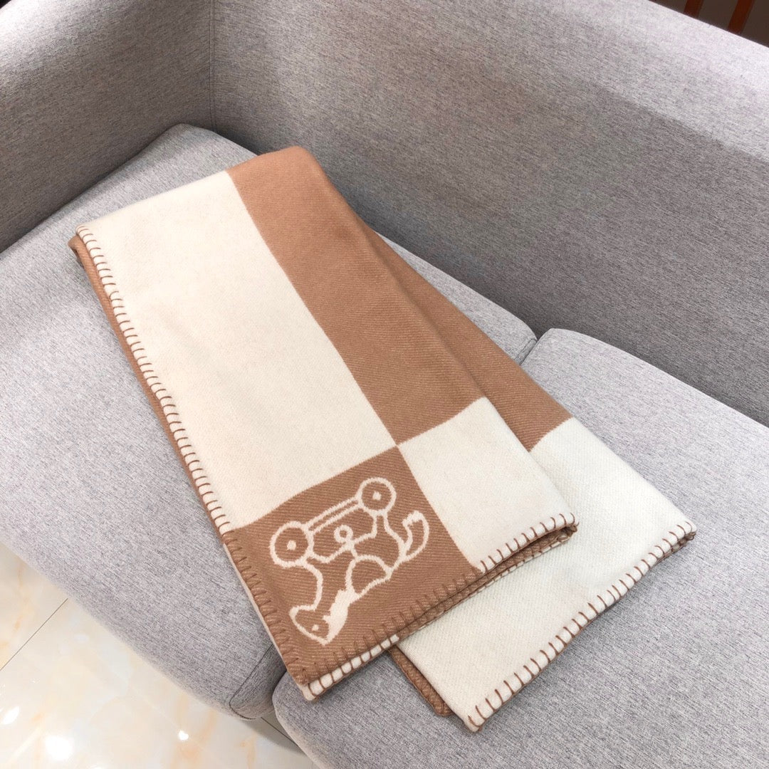 HERMES WOOL ADADA AVALON BABY THROW BLANKET