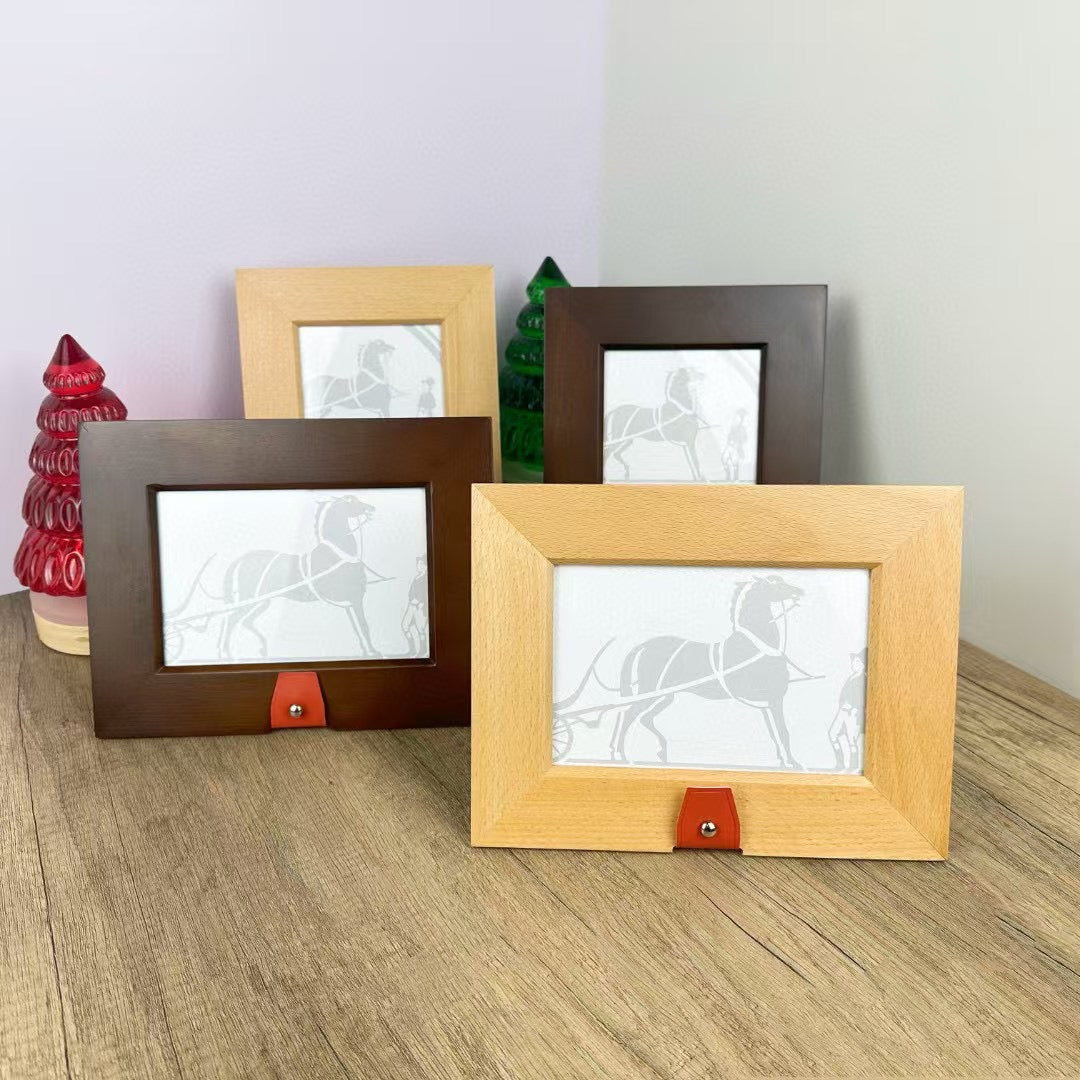HERMES WOODEN PICTURE FRAME