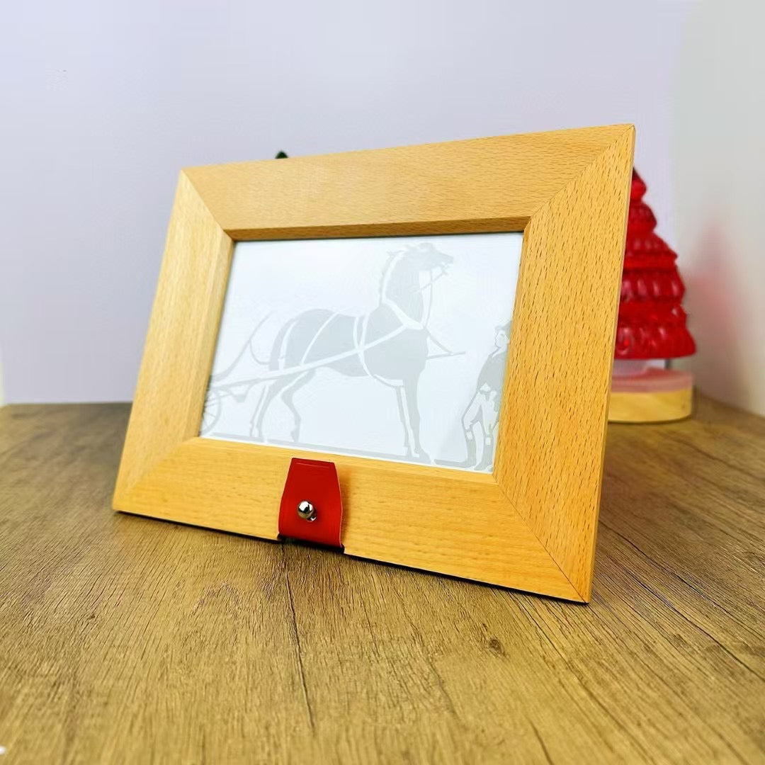 HERMES WOODEN PICTURE FRAME