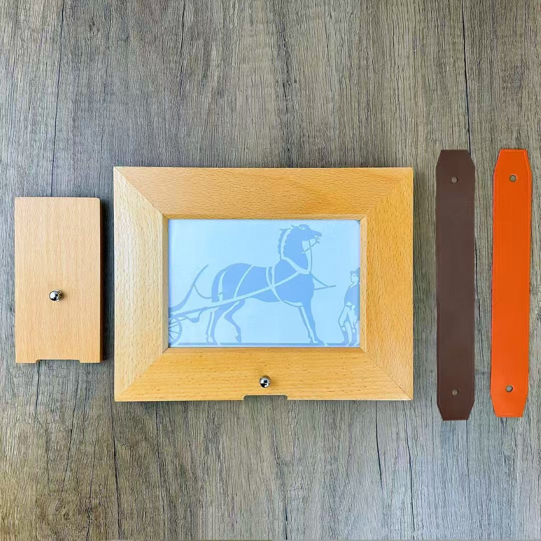 HERMES WOODEN PICTURE FRAME