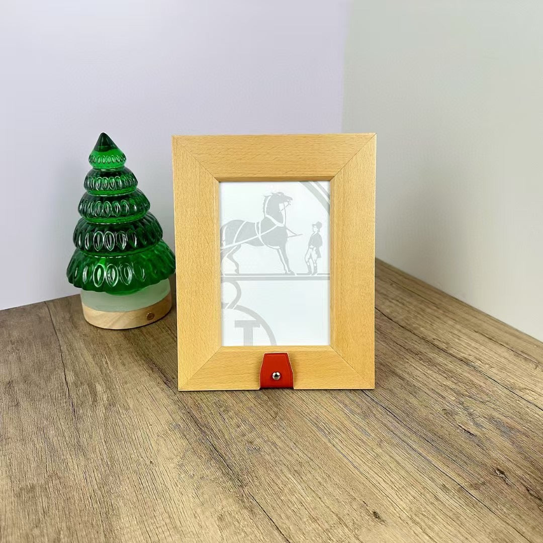 HERMES WOODEN PICTURE FRAME