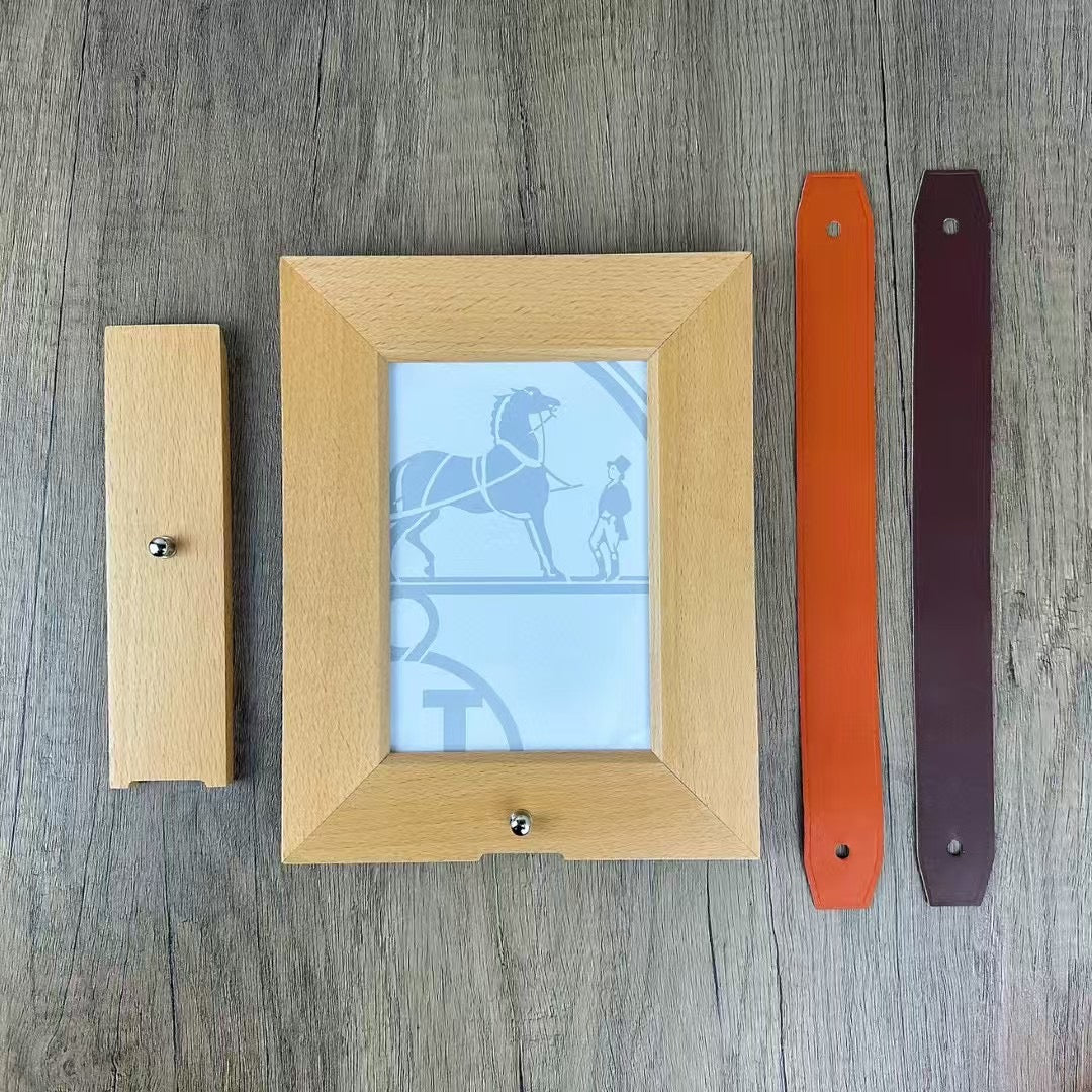 HERMES WOODEN PICTURE FRAME
