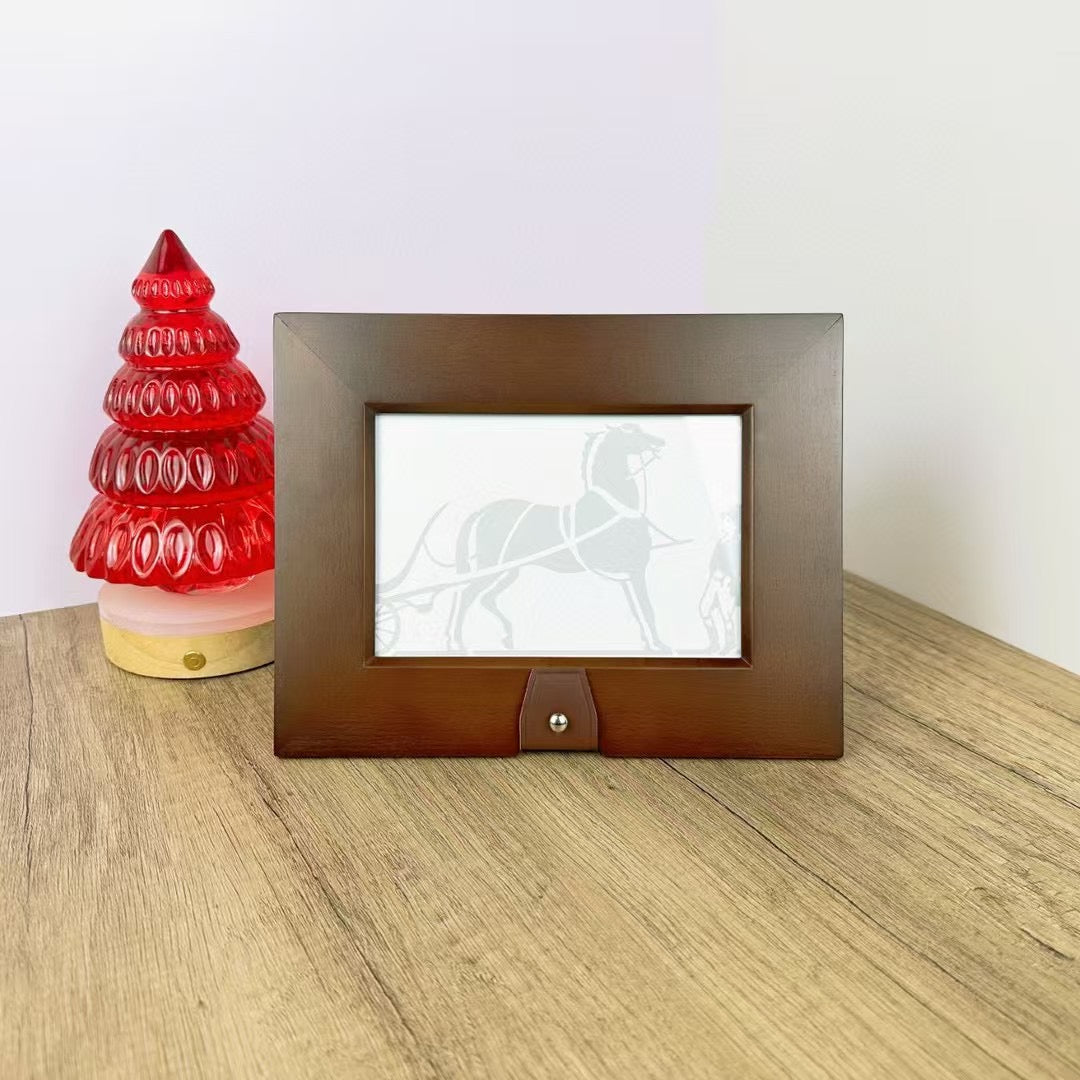 HERMES WOODEN PICTURE FRAME