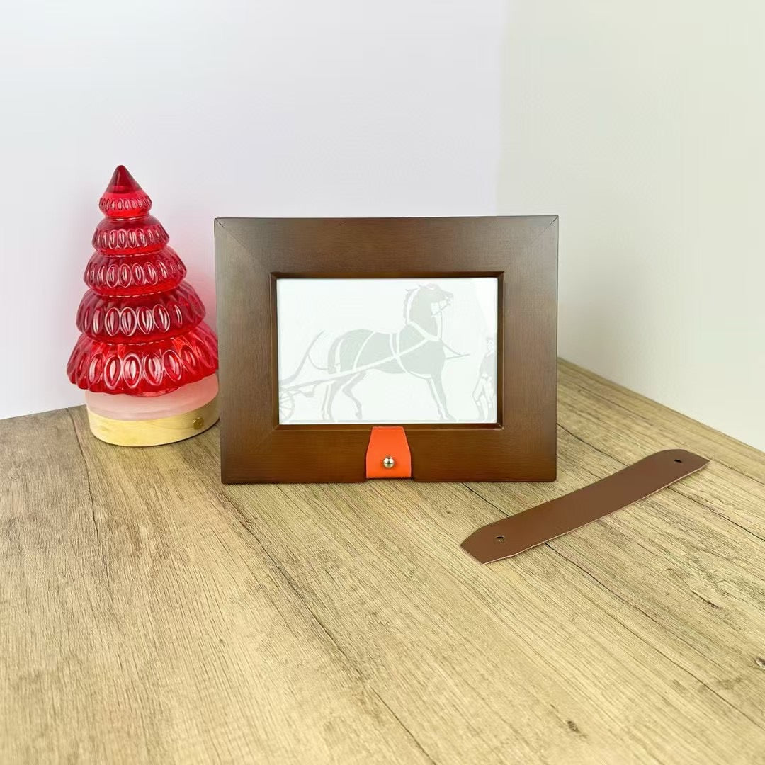 HERMES WOODEN PICTURE FRAME