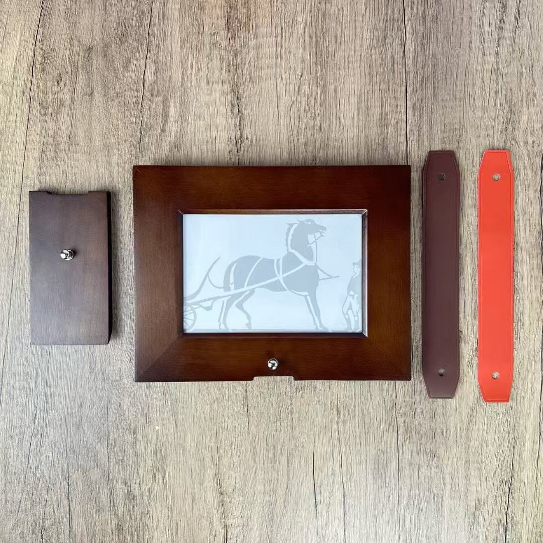 HERMES WOODEN PICTURE FRAME