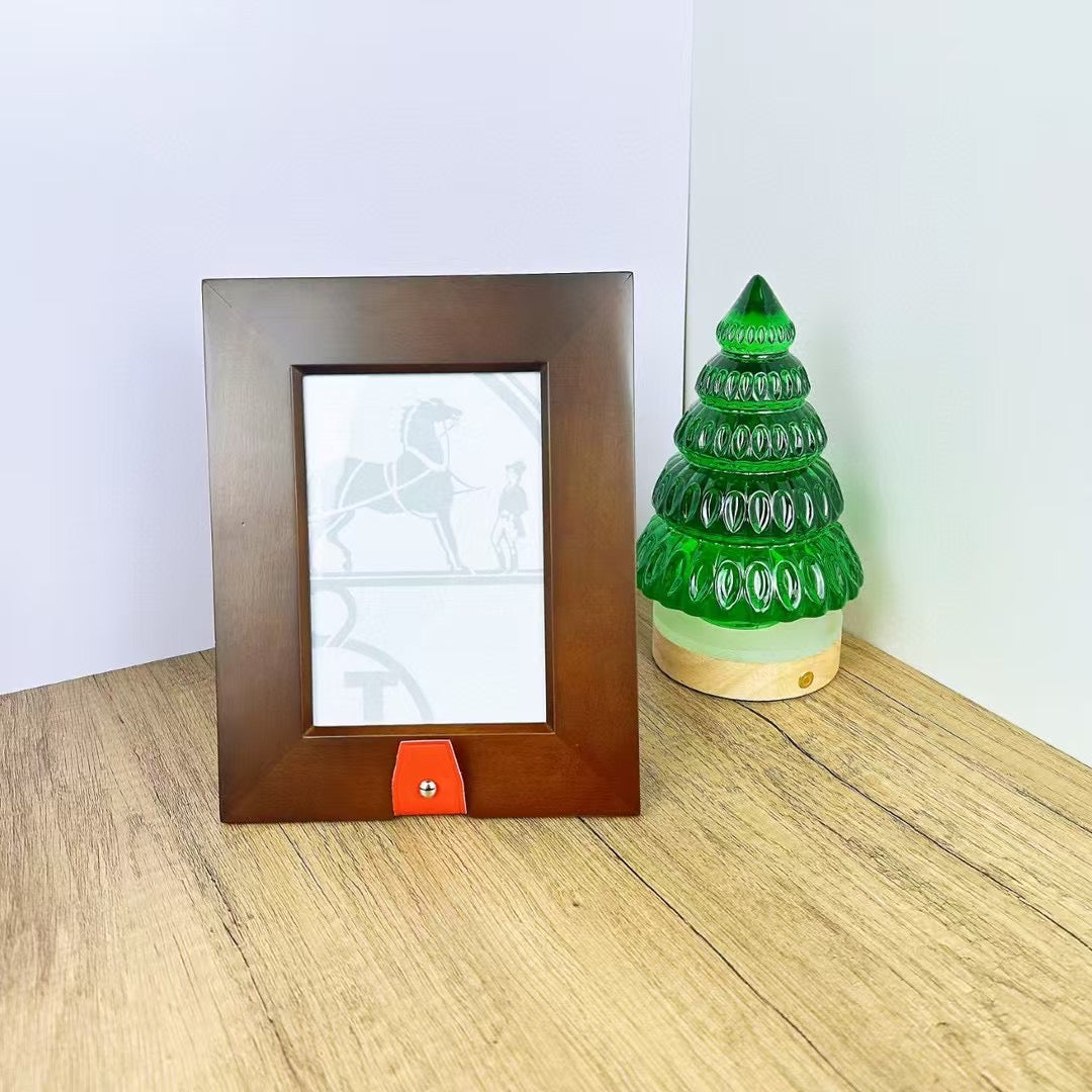 HERMES WOODEN PICTURE FRAME