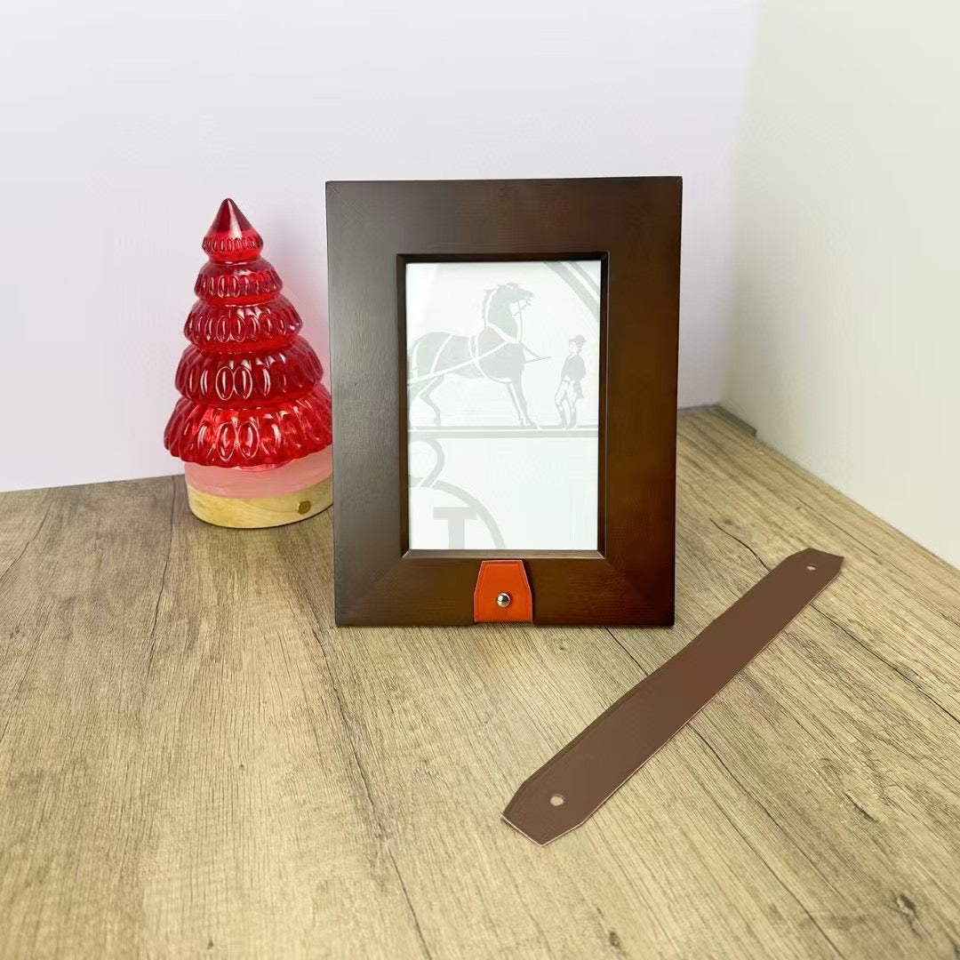 HERMES WOODEN PICTURE FRAME