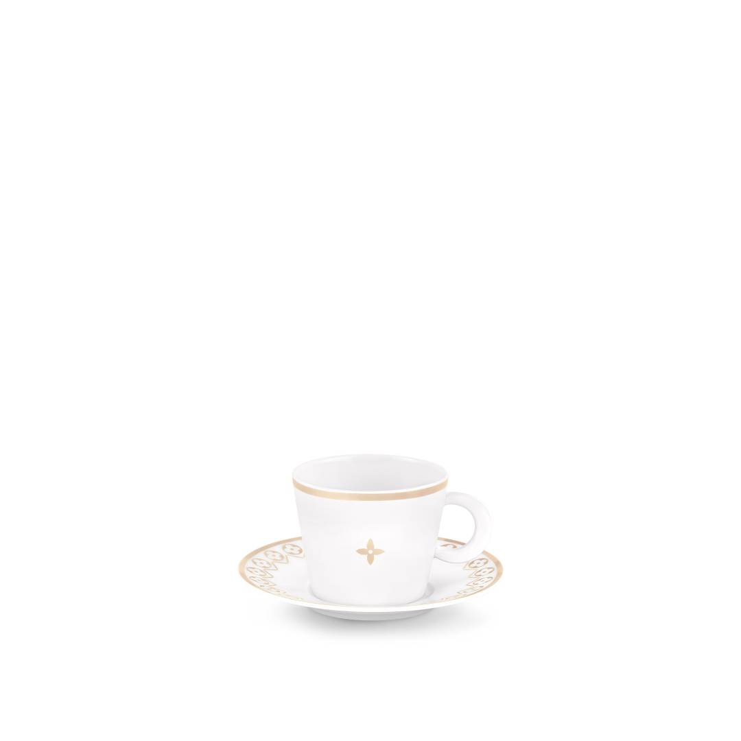 CUSTOM LV TEA CUP AND TEA POT SET