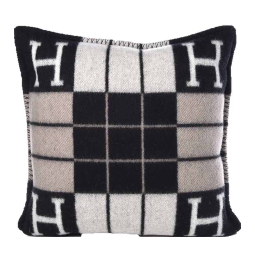 HERMES WOOL STRIPE THROW PILLOW
