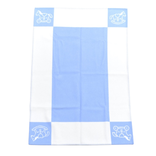 HERMES WOOL ADADA AVALON BABY THROW BLANKET