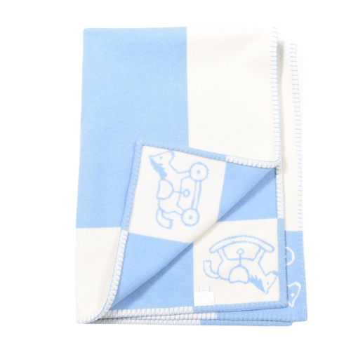HERMES WOOL ADADA AVALON BABY THROW BLANKET