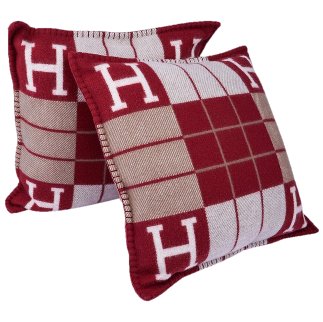 HERMES WOOL STRIPE THROW PILLOW