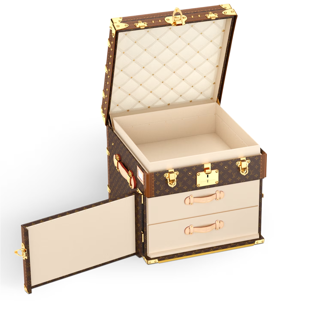 CUSTOM LV BROWN SQUARE TRUNK