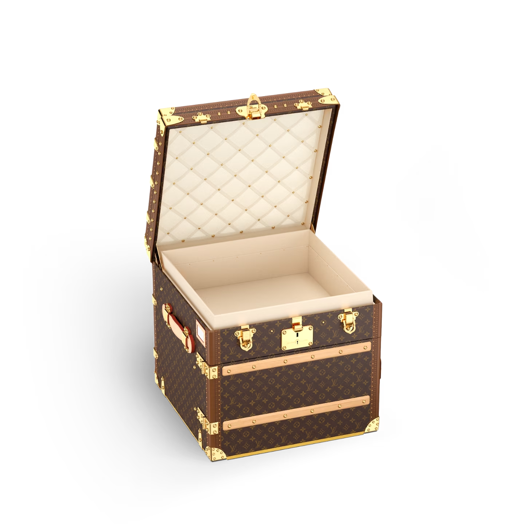 CUSTOM LV BROWN SQUARE TRUNK
