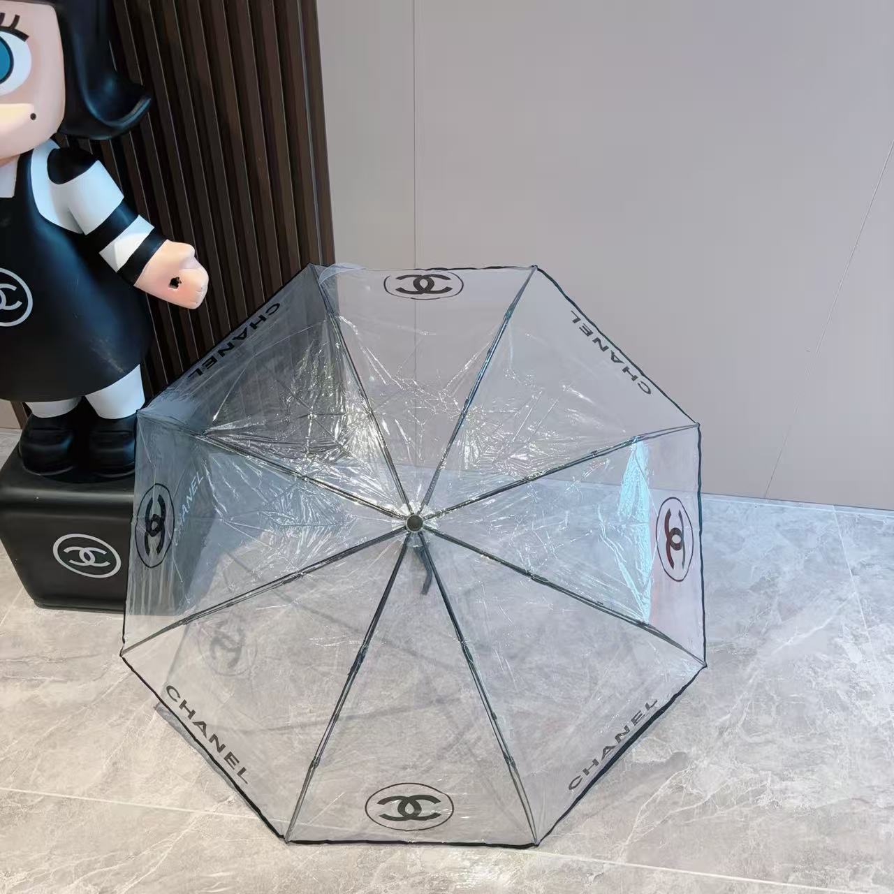 COCO TRANSPARENT RETRACTABLE UMBRELLA