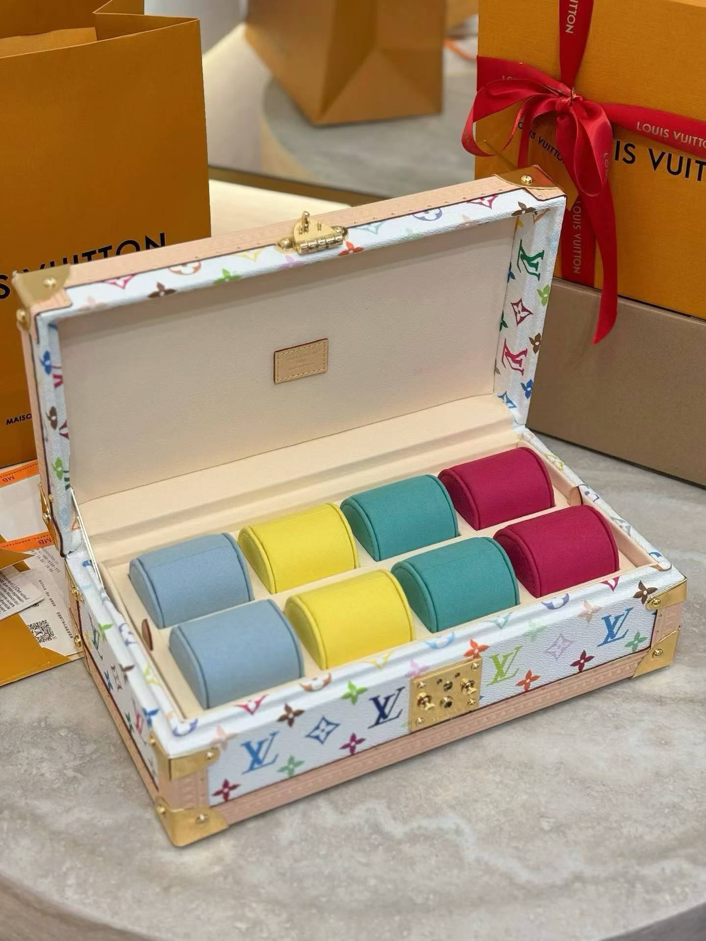 CUSTOM LV WATCH BOX (MURAKAMI)