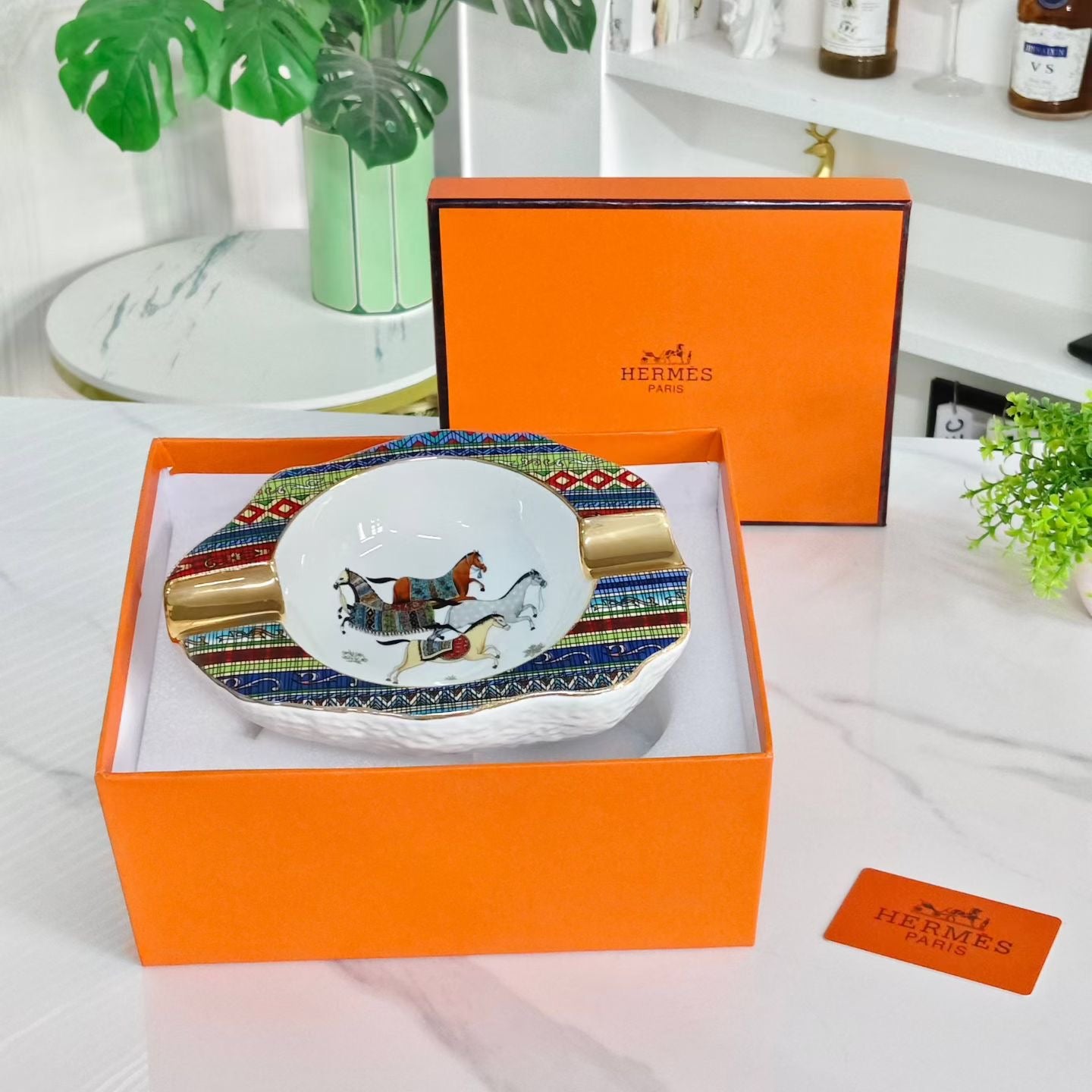 HERMES PORCELAIN ASHTRAY