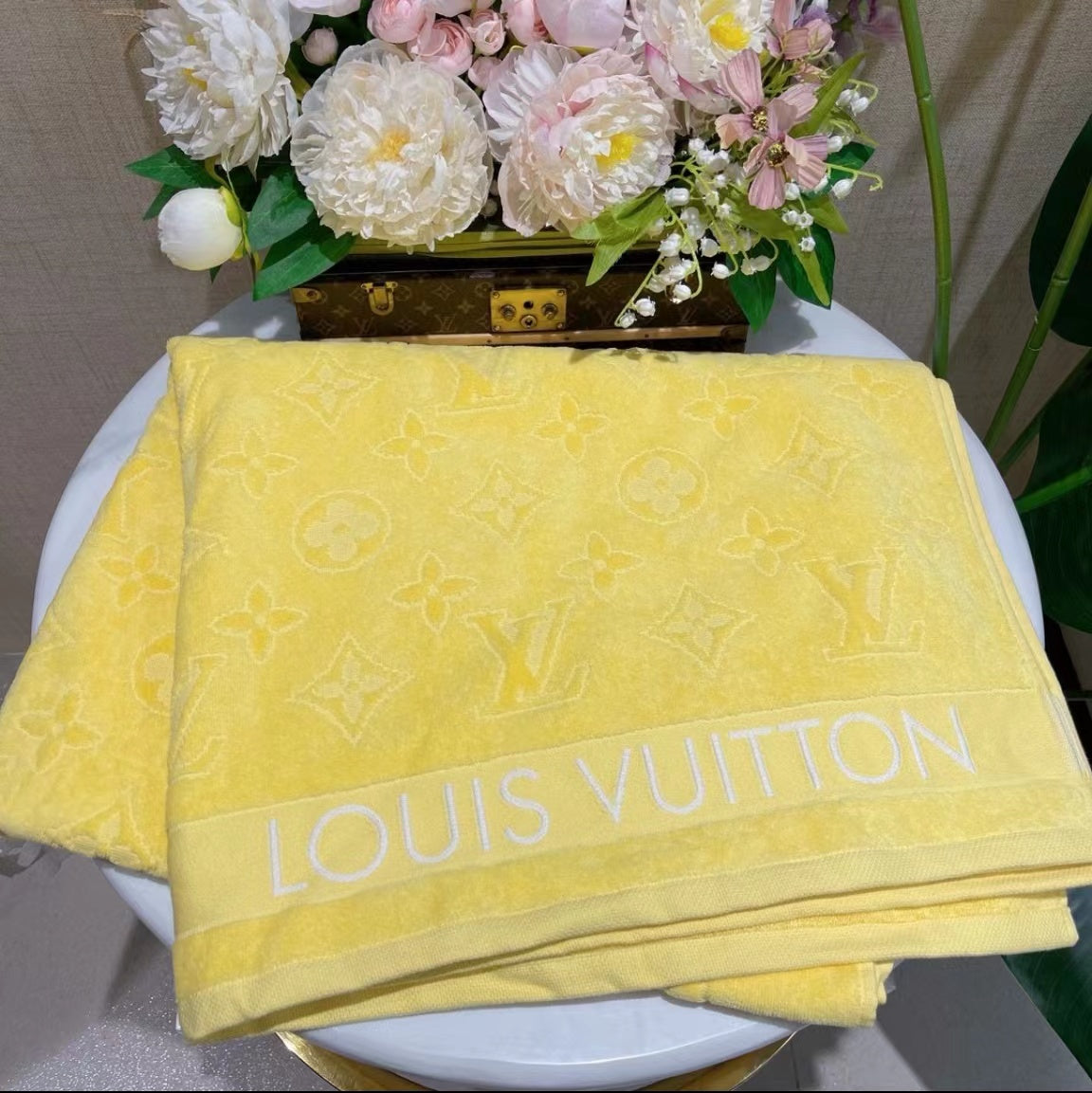 CUSTOM LV BEACH TOWEL