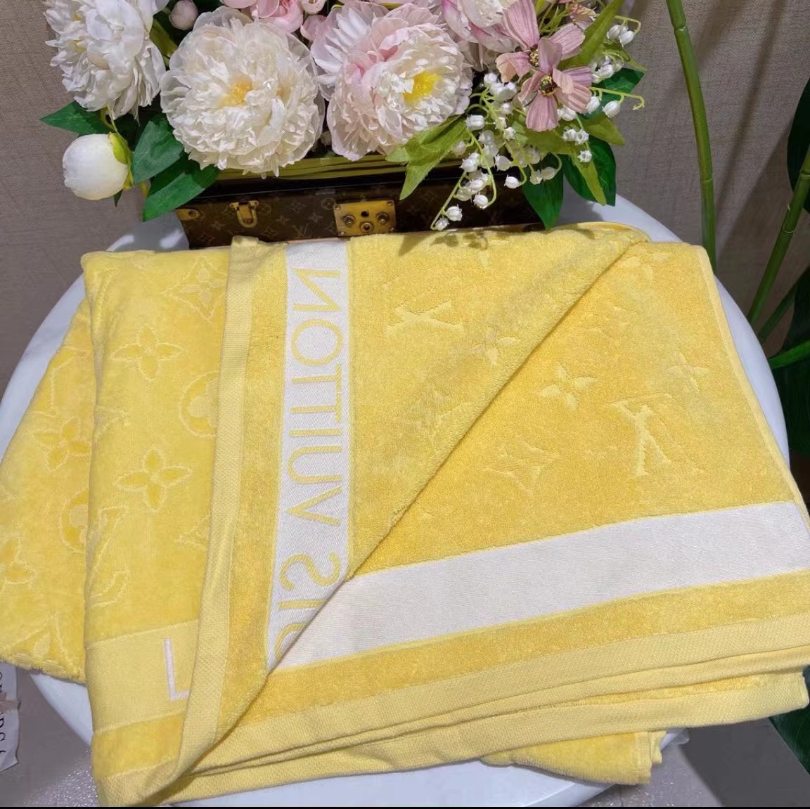 CUSTOM LV BEACH TOWEL
