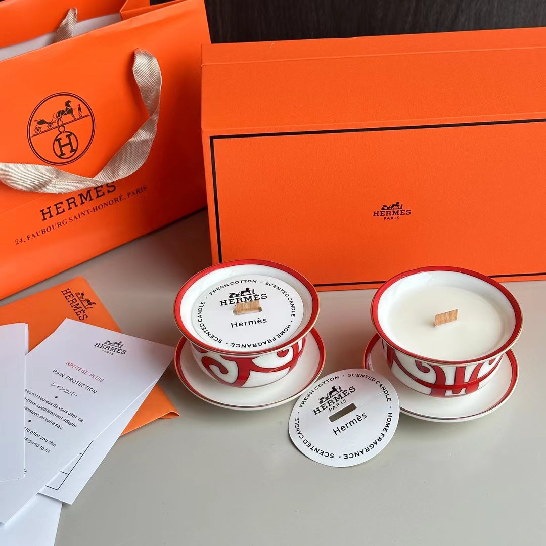 HERMES SCENTED CANDLES SET