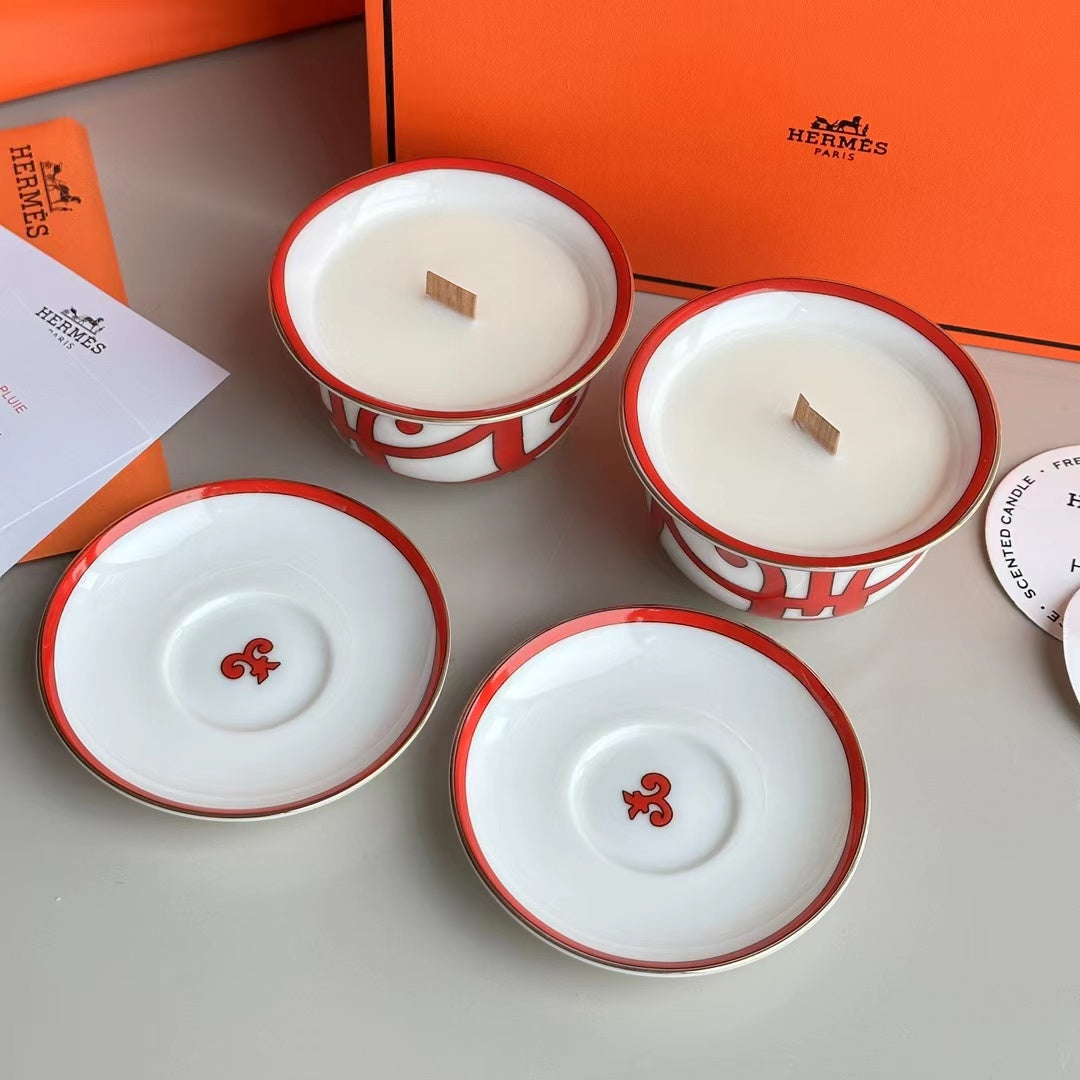 HERMES SCENTED CANDLES SET