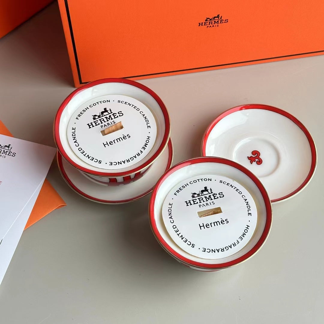 HERMES SCENTED CANDLES SET