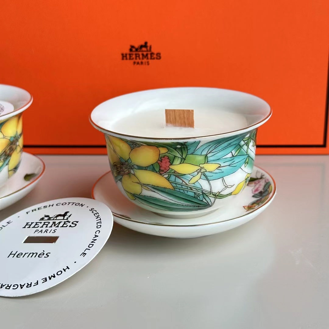 HERMES SCENTED CANDLES SET