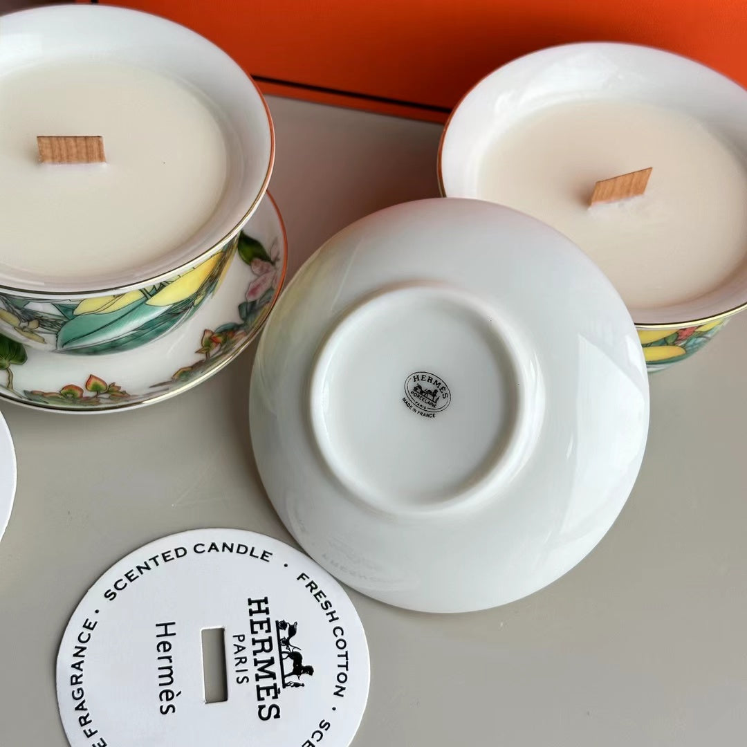 HERMES SCENTED CANDLES SET