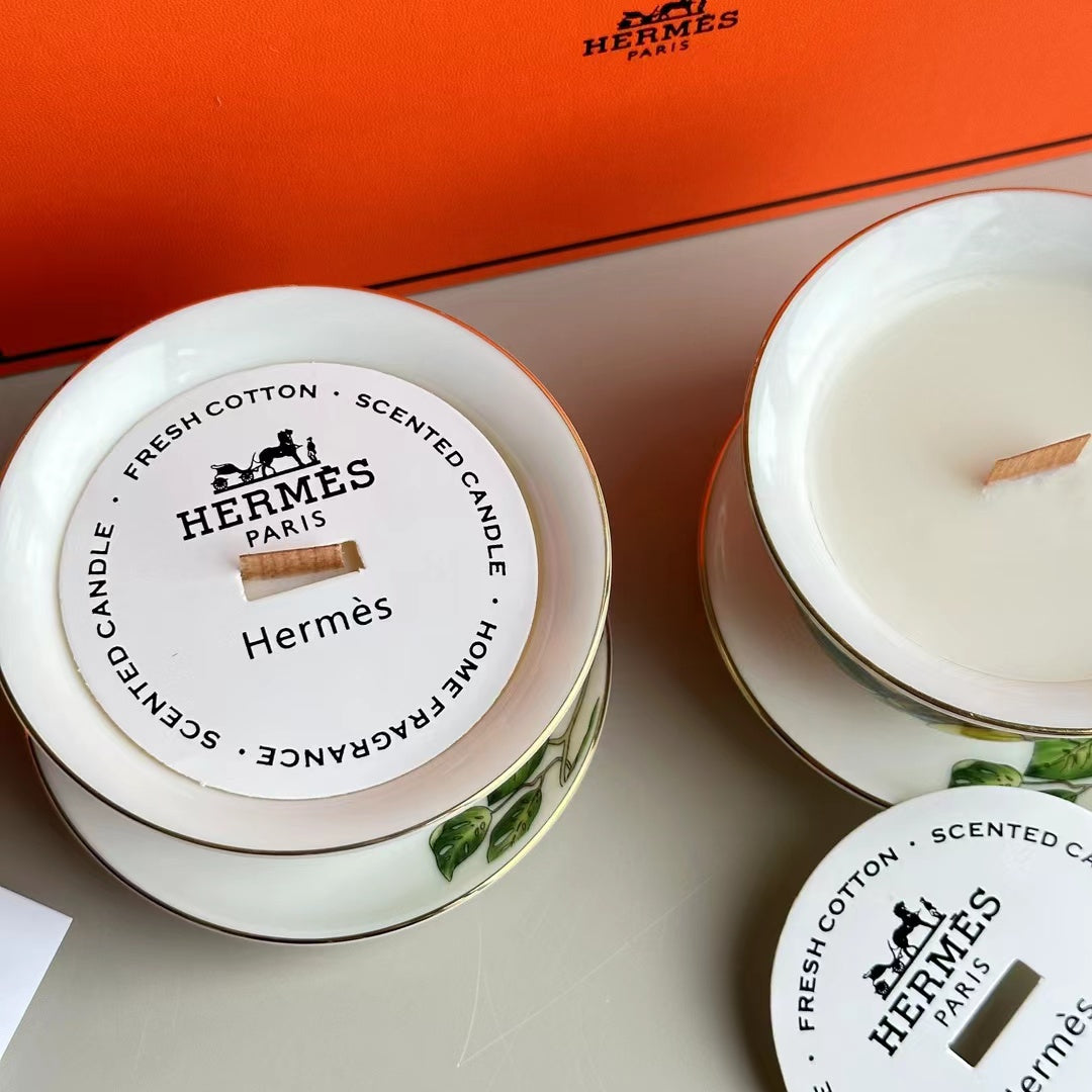 HERMES SCENTED CANDLES SET
