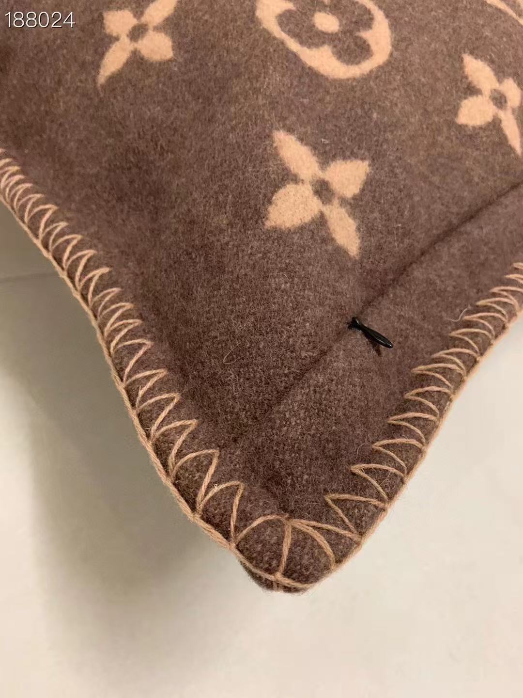 CUSTOM LV WOOL THROW PILLOW