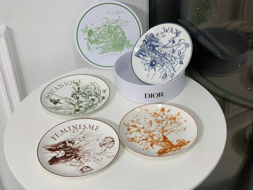 CHRISTIAN BOTANICAL FEMINISM PLATES SET
