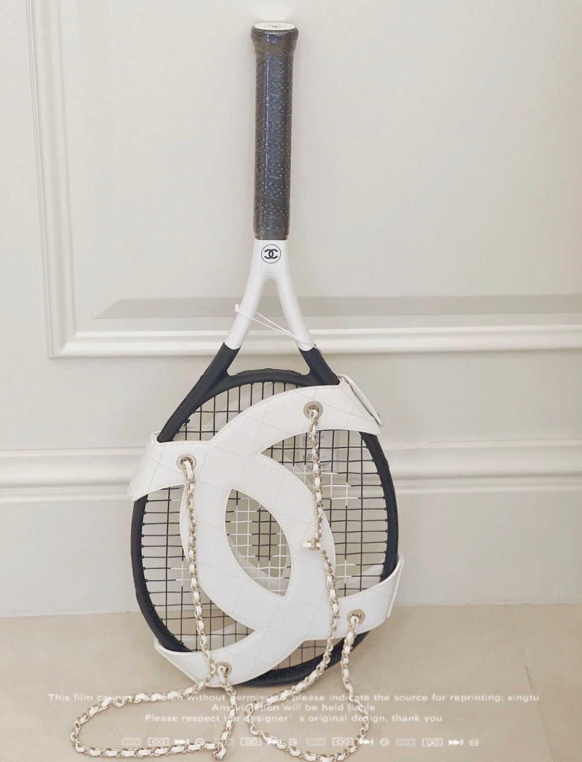 CHANEL TENNIS RACKETS WITH LEATHER CASE