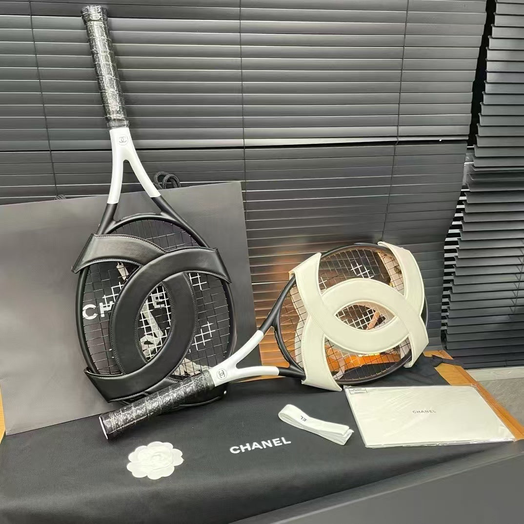 CHANEL TENNIS RACKETS WITH LEATHER CASE