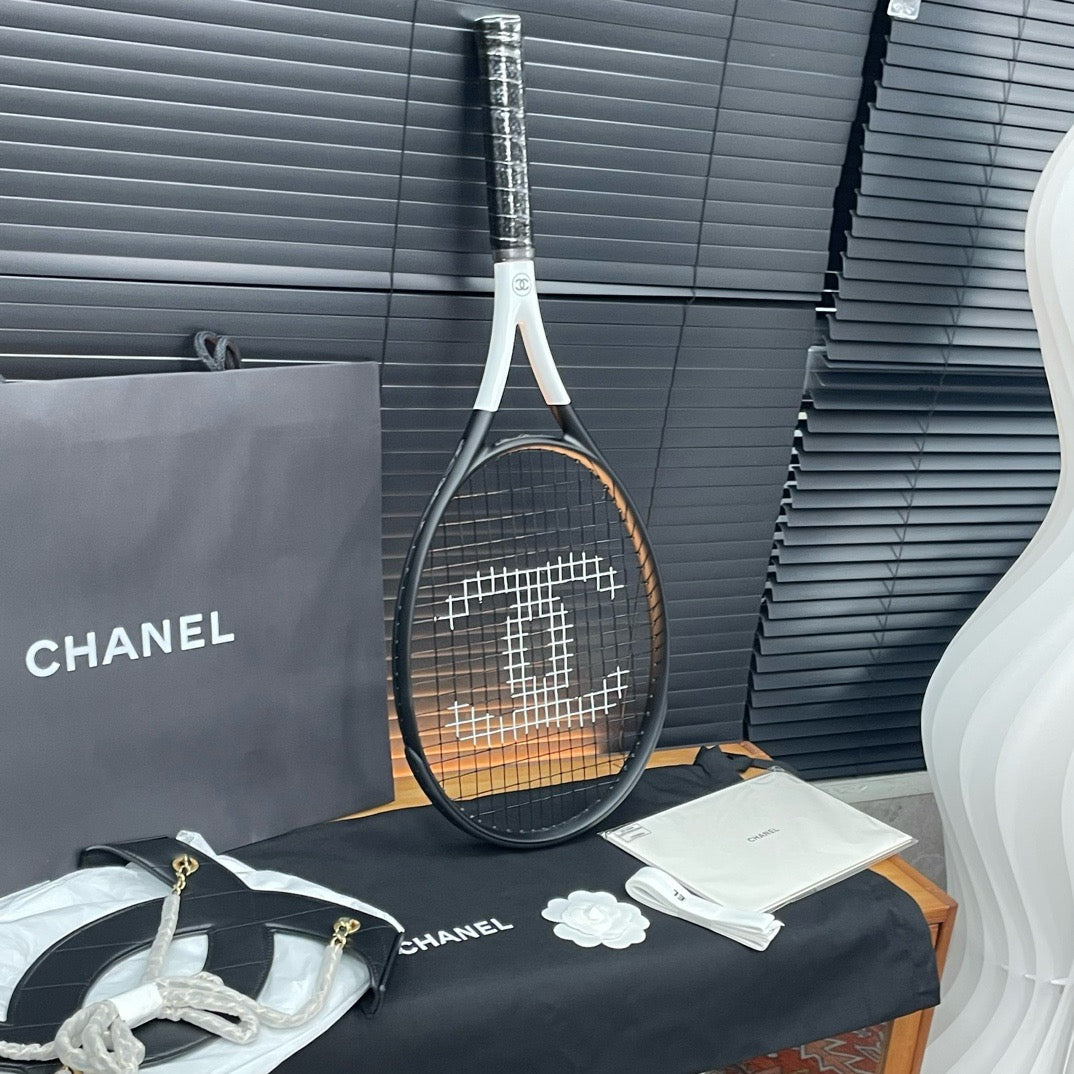 CHANEL TENNIS RACKETS WITH LEATHER CASE