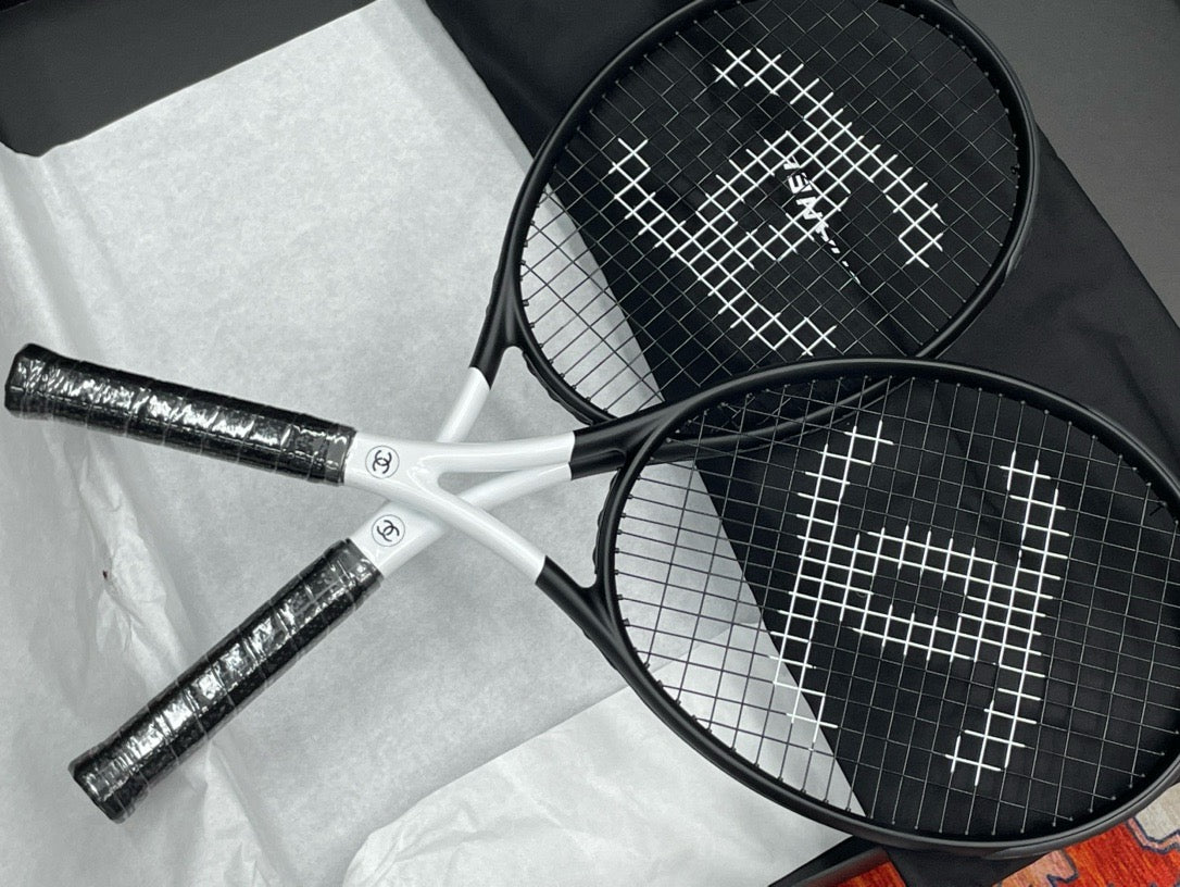 CHANEL TENNIS RACKETS WITH LEATHER CASE