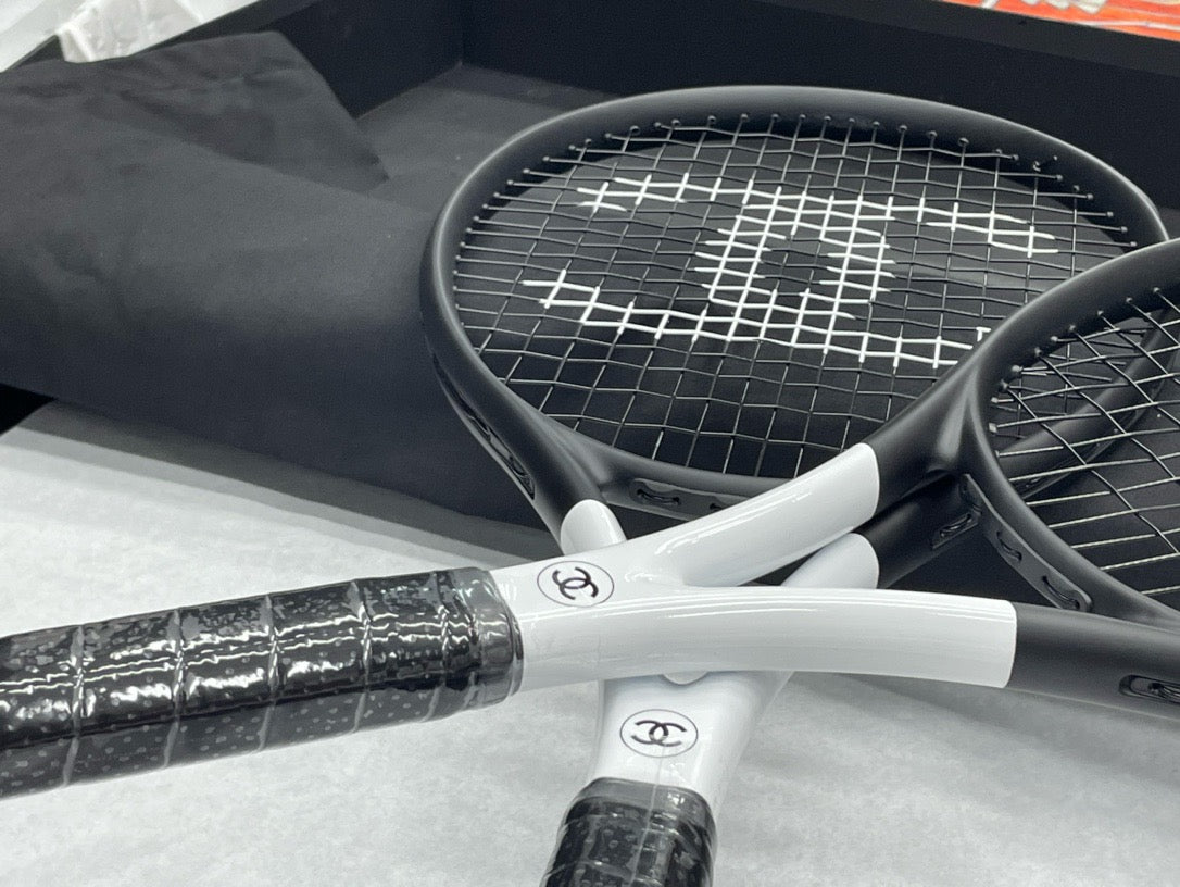 CHANEL TENNIS RACKETS WITH LEATHER CASE