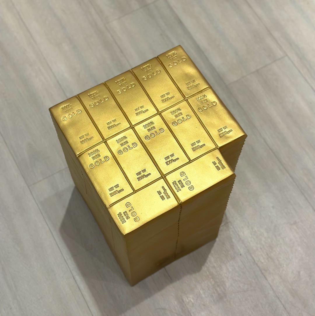 GOLD BAR SIDE TABLE