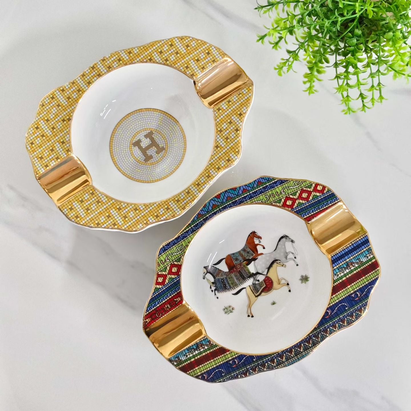 HERMES PORCELAIN ASHTRAY